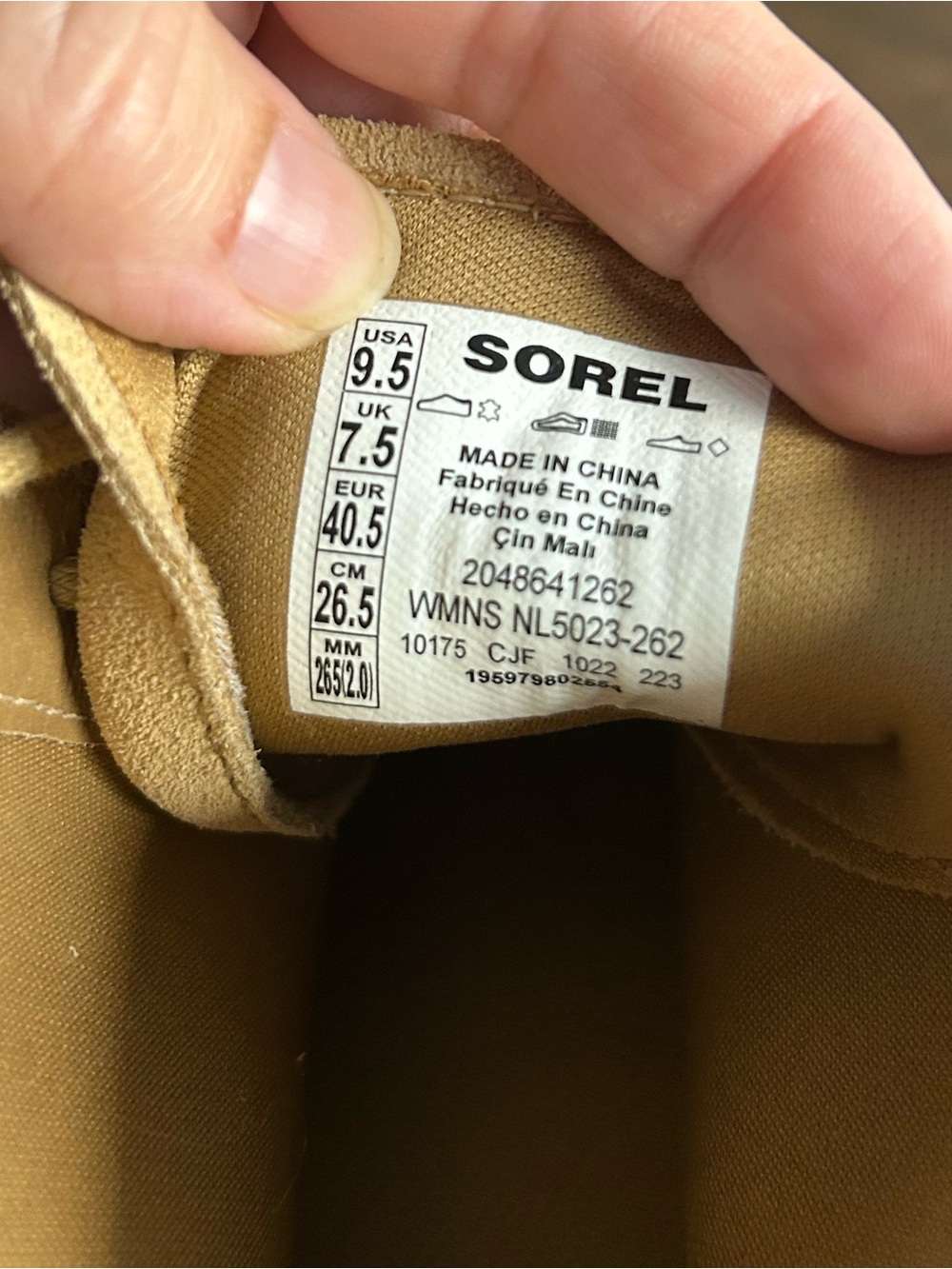 SOREL Evie II NM Lace Waterproof Wedge Boots Canoe Tan Women's 9.5 NWT - Picture 9 of 9